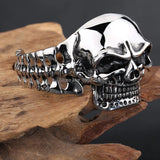 Men's Skull Head Stainless Steel Cuff Bangle Bracelet Biker Jewelry XMAS