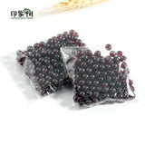 50Pcs Natural Stone Dark Red Garnet Round Beads DIY Jewelry Making