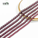 50Pcs Natural Stone Dark Red Garnet Round Beads DIY Jewelry Making