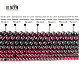 50Pcs Natural Stone Dark Red Garnet Round Beads DIY Jewelry Making