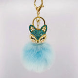 Fox Puff Ball KeyChains for Kids and Women