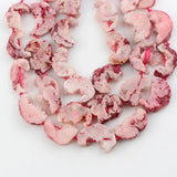Natural Geode Drusy Moon Shape Beads, Druzy Agates Stone Slices Pendant Necklace