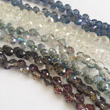 100Pcs Mixed Colors Onion Glass Crystal Loose Beads