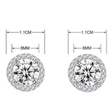 CZ Crystal Clip On Earrings for Women - Non-Pierced Round Earrings