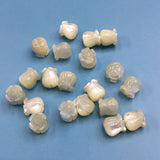 10Pcs Mother Shell Bell Orchid Flower Charms Jewelry Beads Findings