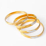 8MM/64MM Silver Arabic Bangles Two-Tones Dubai Bracelet for Women