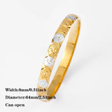 8MM/64MM Two-Tones Dubai Bangles for Women African Wedding Bracelets