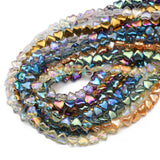 Heart Shape Crystal AB Glass Beads 80Pcs