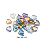 Heart Shape Crystal AB Glass Beads 80Pcs