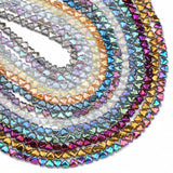 Heart Shape Crystal AB Glass Beads 80Pcs