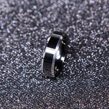 8MM Matte Tungsten Carbide Wedding Band Ring