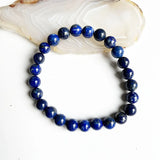 8MM Afghanistan Lapis Lazuli Bracelet Hand Row Gemstone