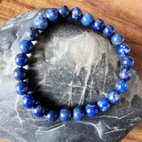 8MM Afghanistan Lapis Lazuli Bracelet Hand Row Gemstone