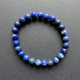 8MM Afghanistan Lapis Lazuli Bracelet Hand Row Gemstone