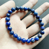 8MM Afghanistan Lapis Lazuli Bracelet Hand Row Gemstone