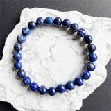 8MM Afghanistan Lapis Lazuli Bracelet Hand Row Gemstone