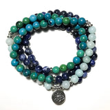 8MM Sodalite Amazonite Phoenix Lapis Lazuli Wrap Bracelet