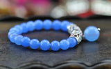 8MM Jade Bracelet Beaded Men 7.5" Lucky Blessing DIY Unisex