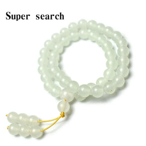 8MM Buddha Bracelet 2 Circles Hand String Light Variable Stone Beads