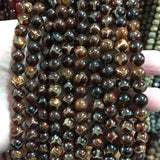 8MM Tibet DZI Jade Gemstone Beads - DIY Earring Necklace Bracelet