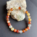 8MM Tibet Old Agate Bracelet Natural Stone Bead Hand Row Gemstone