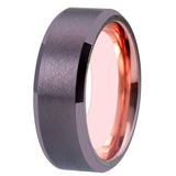 Gunmetal Tungsten Carbide Men's Ring Classic Wedding Band
