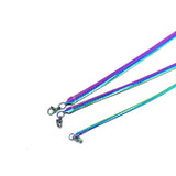 Colorful Collar Stainless Steel Necklace Women Choker Bracelet Set