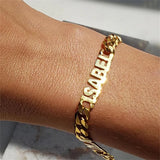 8MM Cuban Chain Name Bracelet Stainless Steel Jewelry