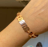 8MM Cuban Chain Name Bracelet Stainless Steel Jewelry