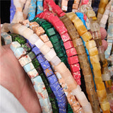 8MM Cube Agate Beads for Jewelry Making DIY