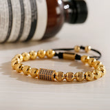 8MM Zircon Cylindrical Bracelet for Men and Women