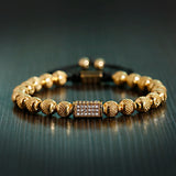 8MM Zircon Cylindrical Bracelet for Men and Women