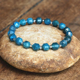 8MM Apatite Stone Beaded Strand Bracelet for Women Men