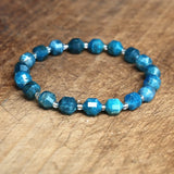 8MM Apatite Stone Beaded Strand Bracelet for Women Men