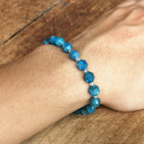 8MM Apatite Stone Beaded Strand Bracelet for Women Men