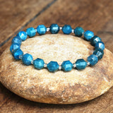 8MM Apatite Stone Beaded Strand Bracelet for Women Men