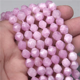 8MM Faceted Chalcedony Bead Natural Stone Loose Agates Jades Mineral Beads