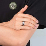 8MM Tungsten Alloy Wedding Ring Carbon Fiber Men's Jewelry