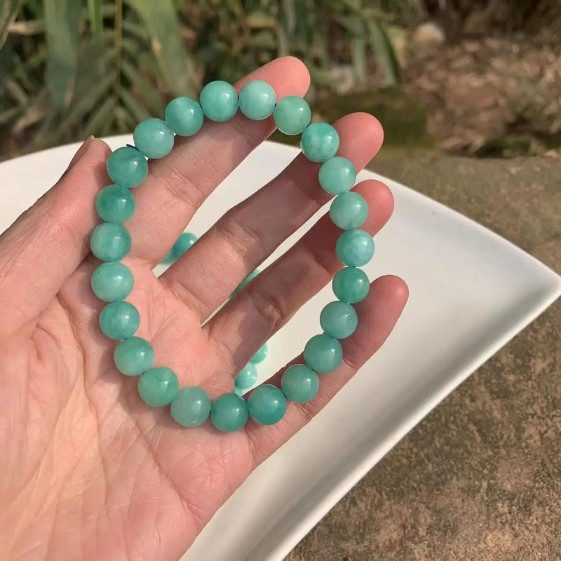 8MM Mozambique Amazonite Beads Bracelet Natural Crystal Jewelry