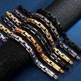 8MM Stainless Steel Box Chain Bracelet Heavy Biker Jewelry