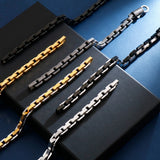 8MM Stainless Steel Box Chain Bracelet Heavy Biker Jewelry