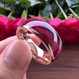 8MM Green Dyed Elder Wooden Rings Tungsten Jewelry For Womens Mens