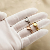 Heart Bezel Prongs Ring Settings for Beast Milk DIY Memory Adjustable Ring