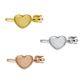 Heart Bezel Prongs Ring Settings for Beast Milk DIY Memory Adjustable Ring