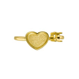 Heart Bezel Prongs Ring Settings for Beast Milk DIY Memory Adjustable Ring