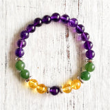 8MM Natural Amethysts Green Aventurine Citrines Bracelets