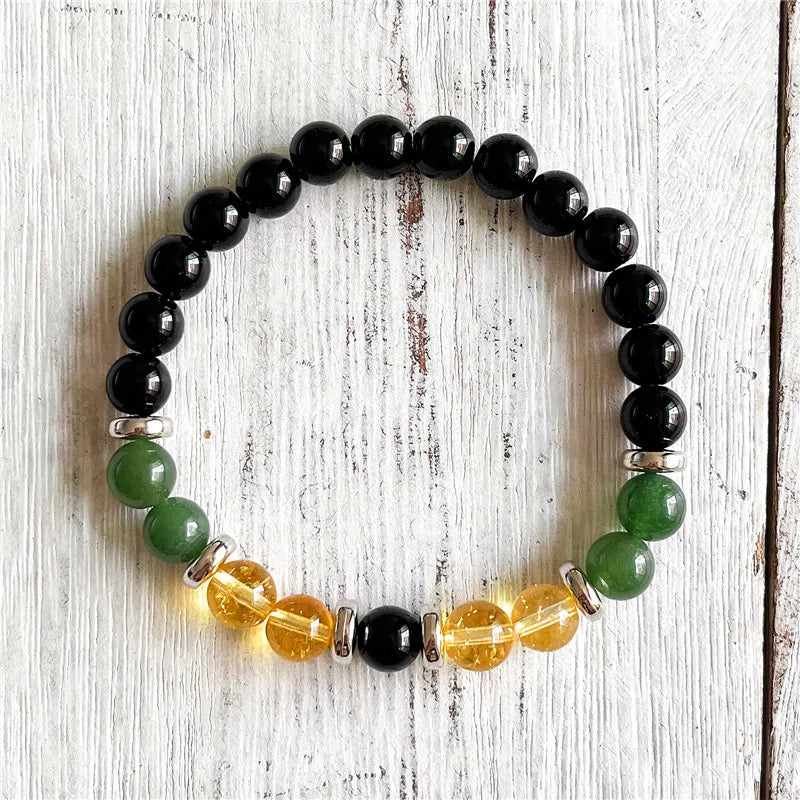 8MM Natural Amethysts Green Aventurine Citrines Bracelets