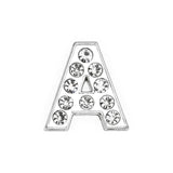 DIY Perforated Rhinestone Silver 26 Letters Jewelry Making