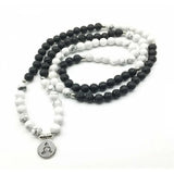 8MM Howlite Bracelet 108 Beads Necklace Meditation Wrist