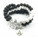 8MM Howlite Bracelet 108 Beads Necklace Meditation Wrist